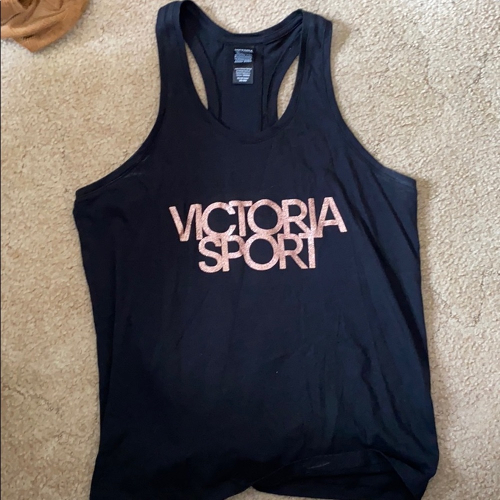 PINK black sports top